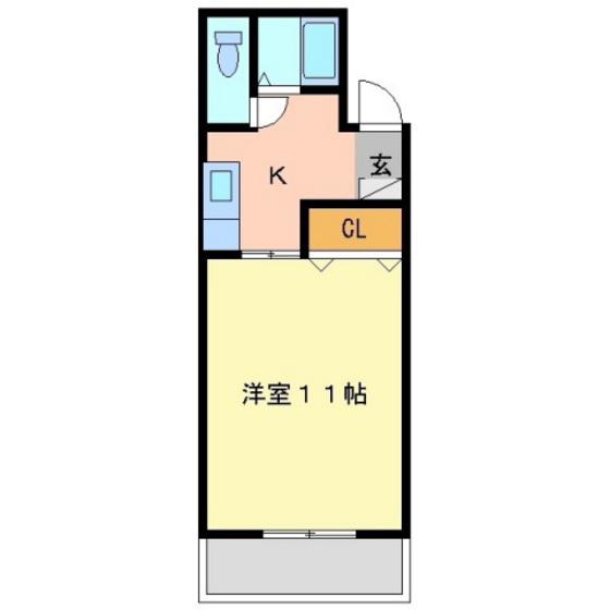 ウルルST.BUILD(1K/3階)の間取り写真