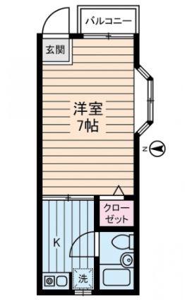 HEIM MIYACHIII(1K/2階)の間取り写真