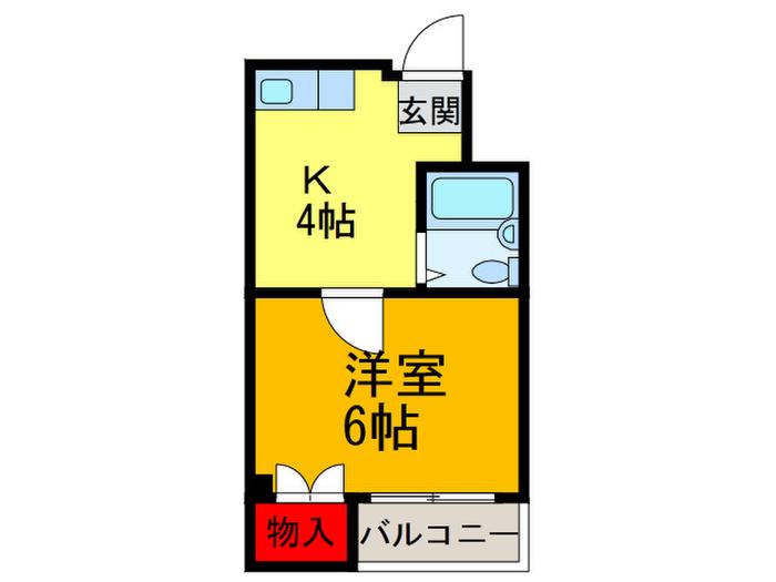 サンライフ(1K/3階)の間取り写真