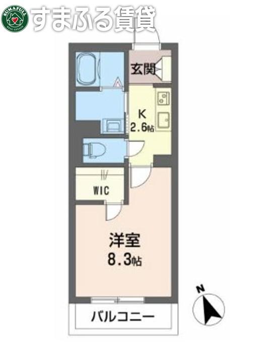 ブルーシャインMJ(1K/1階)の間取り写真