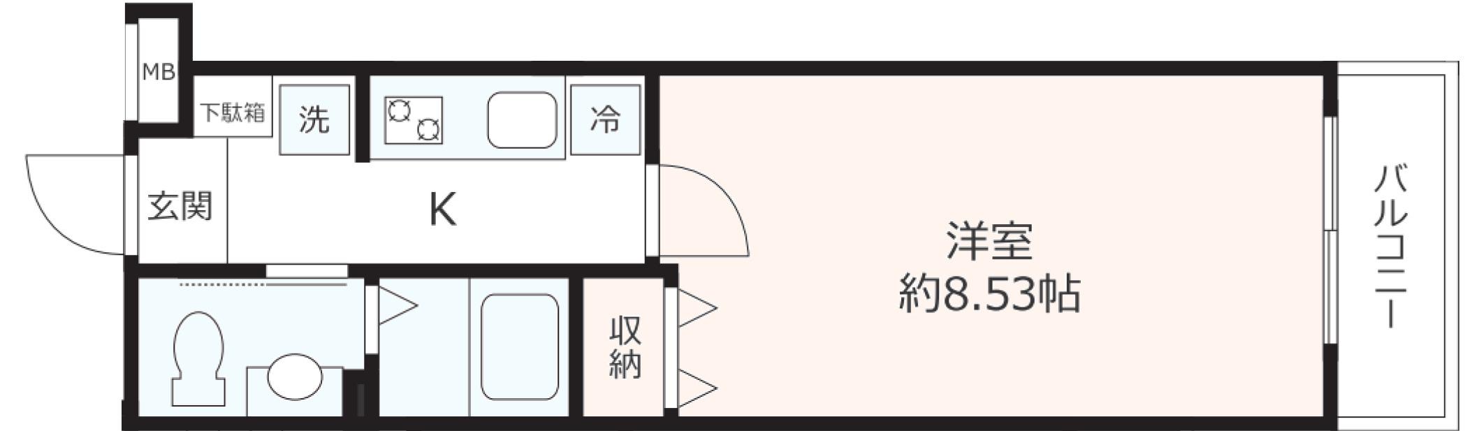 SANCTUAIRE赤羽(1K/3階)の間取り写真