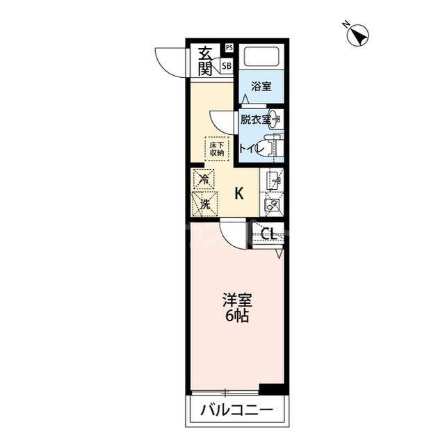 エクセラン上本郷II(1K/3階)の間取り写真