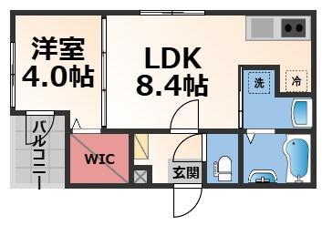 ハーモニーテラスTOWA(1LDK/1階)の間取り写真