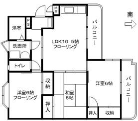 エフティー(3LDK/3階)の間取り写真