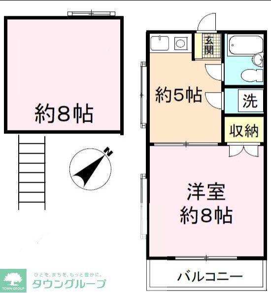 メゾンドマミ(1K/1階)の間取り写真