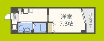 地下鉄御堂筋線 西中島南方駅 徒歩6分 9階建 築25年(1K/3階)の間取り写真