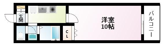 リュミエール江坂(1K/6階)の間取り写真