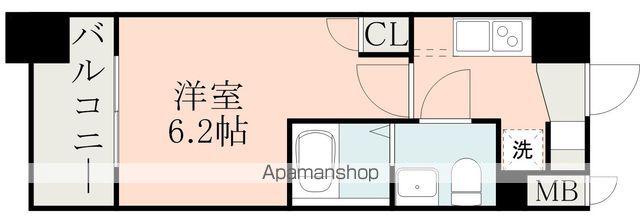 S-RESIDENCE照国ASCENT(1K/8階)の間取り写真
