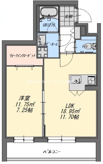 アヴニール(1LDK/1階)の間取り写真