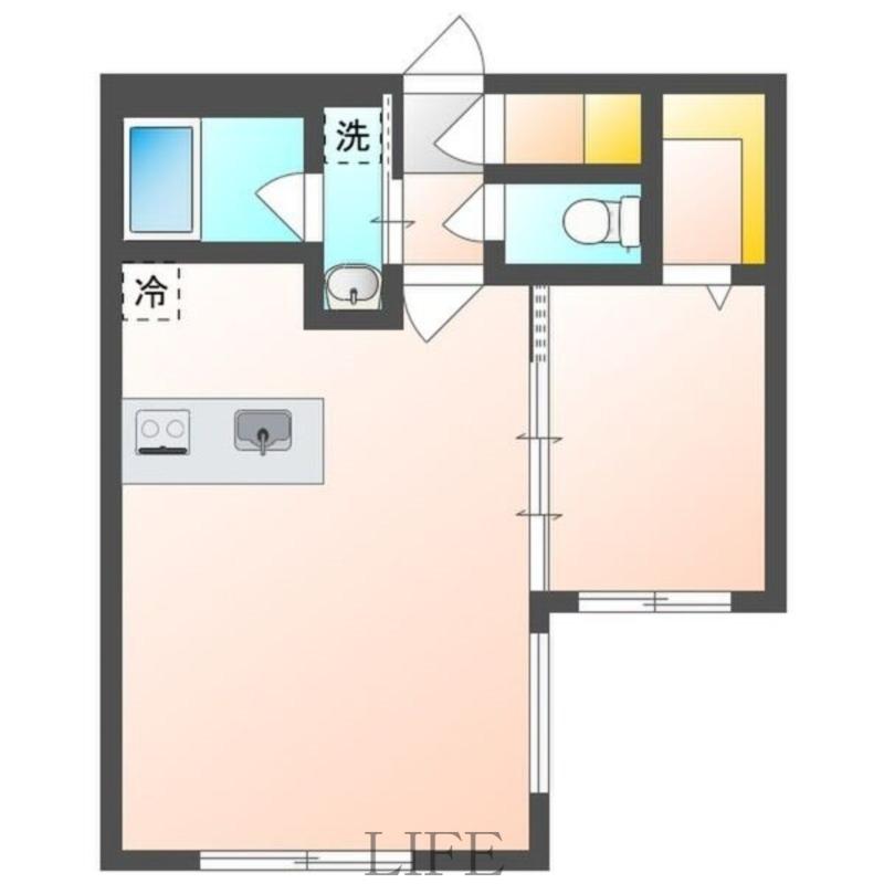 カレラ学園前(1LDK/3階)の間取り写真