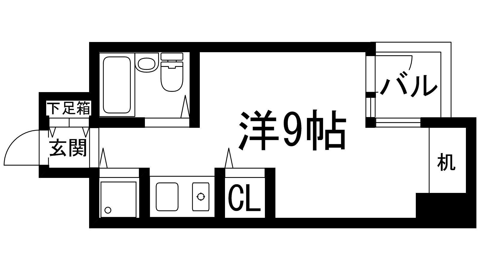 コメットマンション鴻池(ワンルーム/12階)の間取り写真