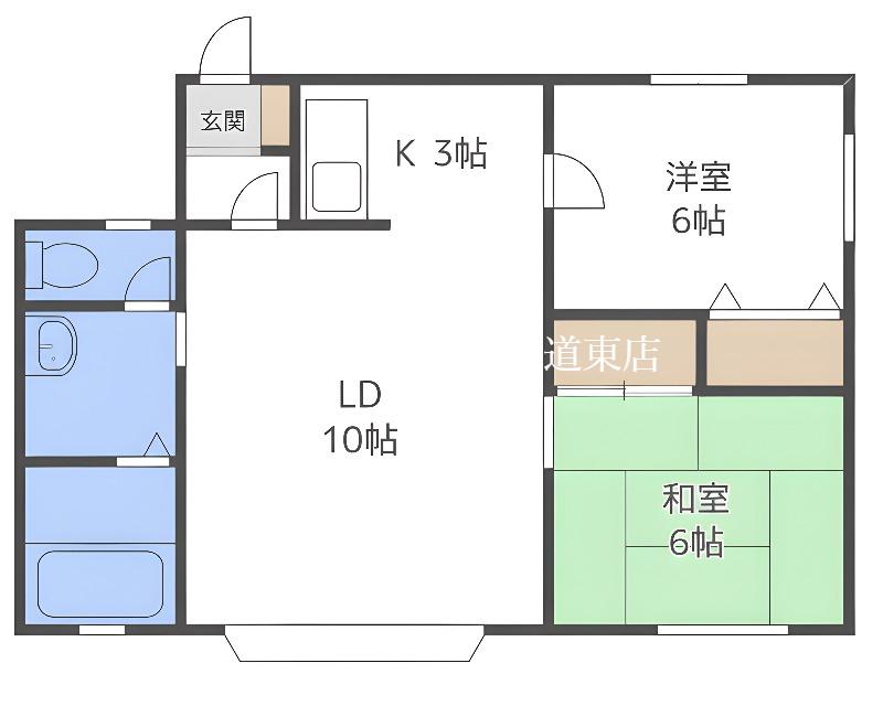 カトレアIII(2LDK/2階)の間取り写真