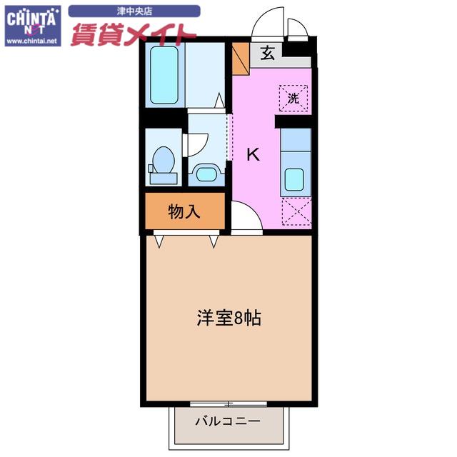 MAISON CLAIR(1K/2階)の間取り写真