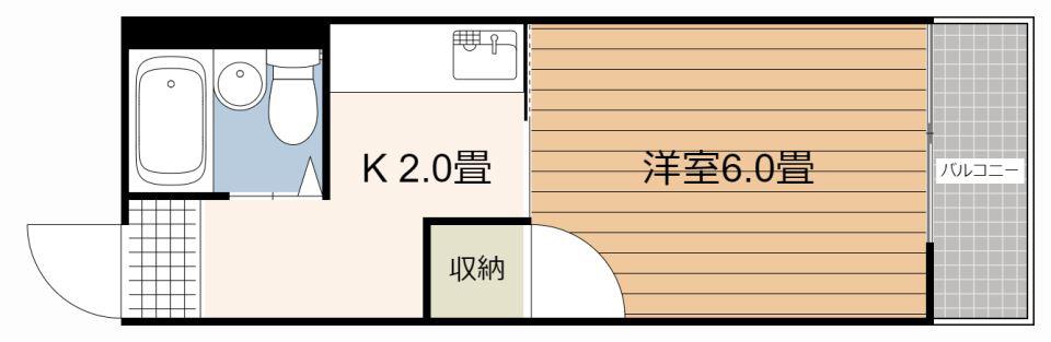 KBKスポーツ荒田ビル(1K/5階)の間取り写真