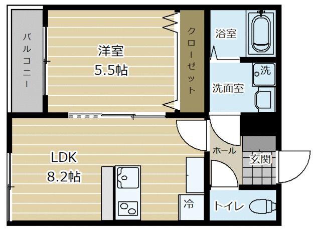 LMA HOUSEII(1LDK/2階)の間取り写真
