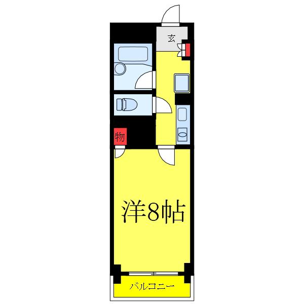 MYNビル西日暮里143(1K/9階)の間取り写真