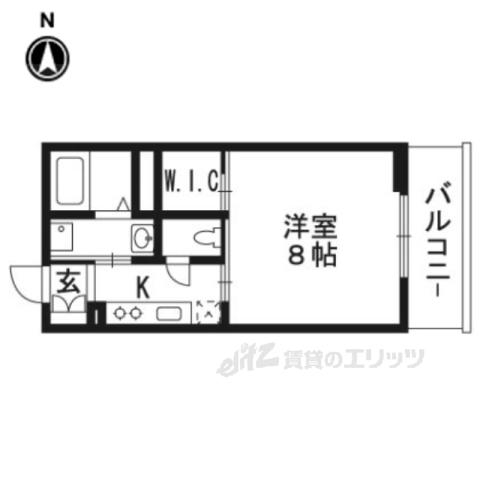 京阪本線 藤森駅 徒歩5分 3階建 築10年(1K/1階)の間取り写真