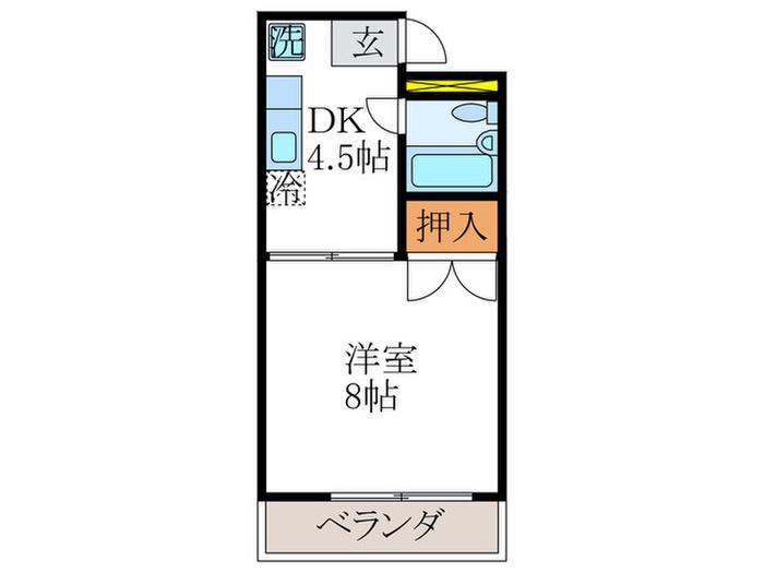 シエ・モア・クレール(1DK/1階)の間取り写真