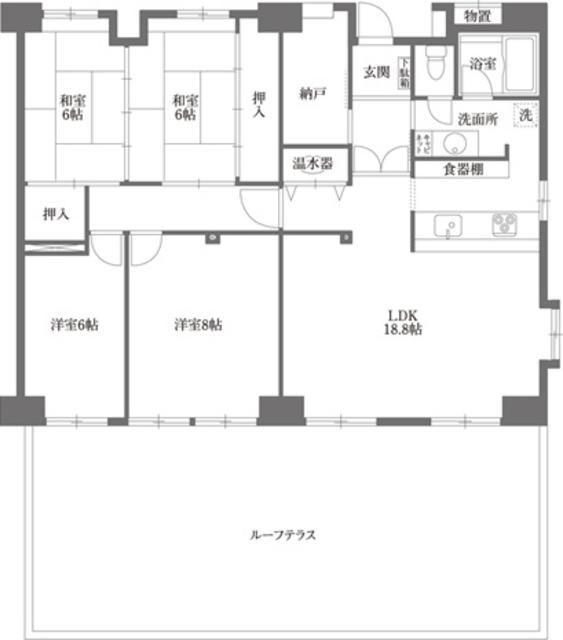 スカイコート(4SLDK/3階)の間取り写真