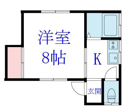 ニタミハイツ(1K/2階)の間取り写真