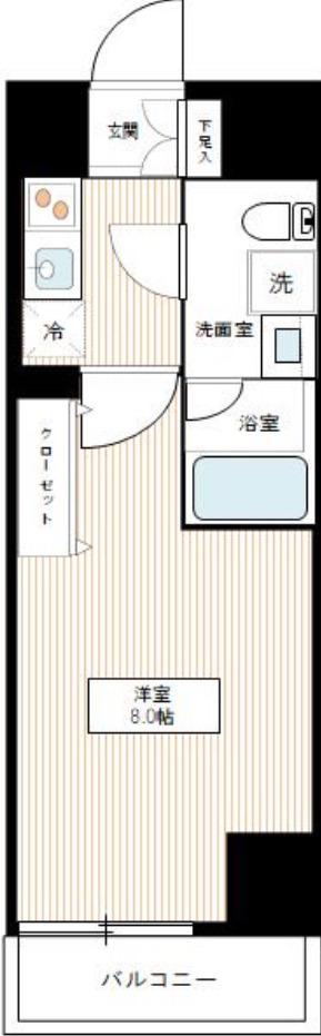 MA-RO SENJU CREST TAPP(1K/3階)の間取り写真