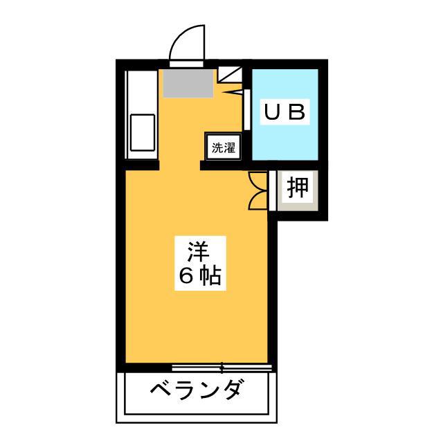 メゾンミナミ(ワンルーム/1階)の間取り写真