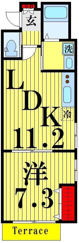 ルミエール扇(1LDK/3階)の間取り写真