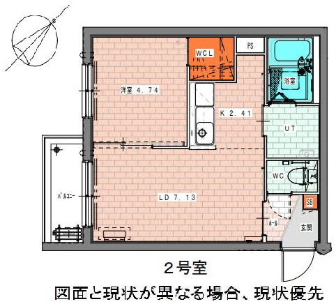 TOMORROW福住 ウエスト(1LDK/3階)の間取り写真