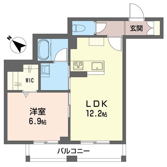 東武東上線 朝霞台駅 徒歩3分 4階建 築1年(1LDK/3階)の間取り写真