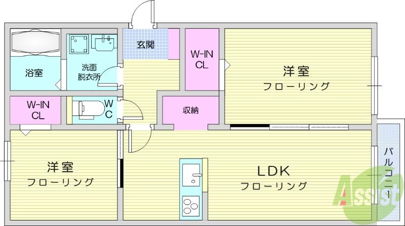 ルーチェ・ブリエ(2LDK/1階)の間取り写真