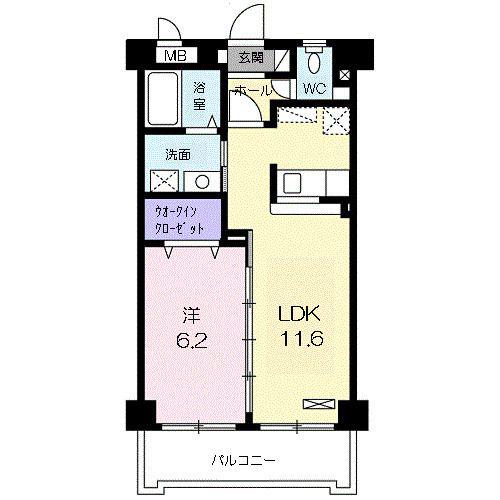 さくらマンション(1LDK/4階)の間取り写真