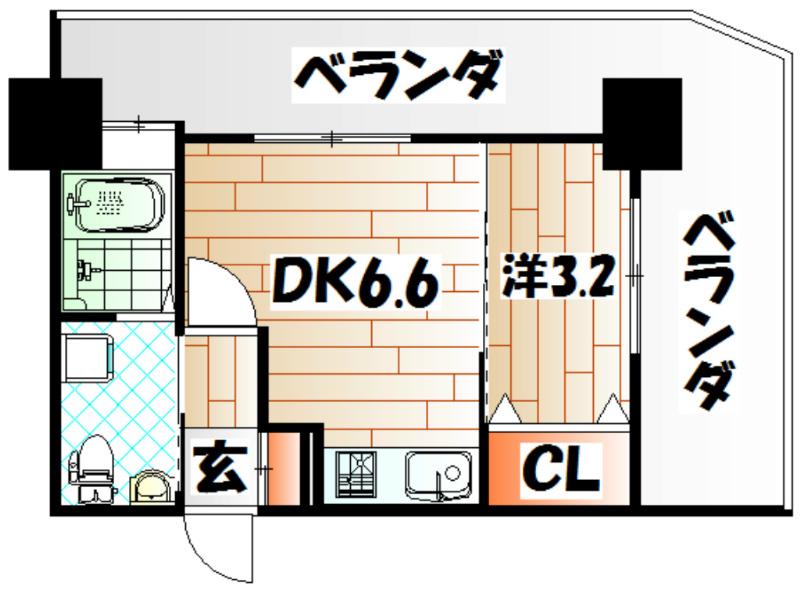 NO.71オリエントトラストタワー(1DK/9階)の間取り写真