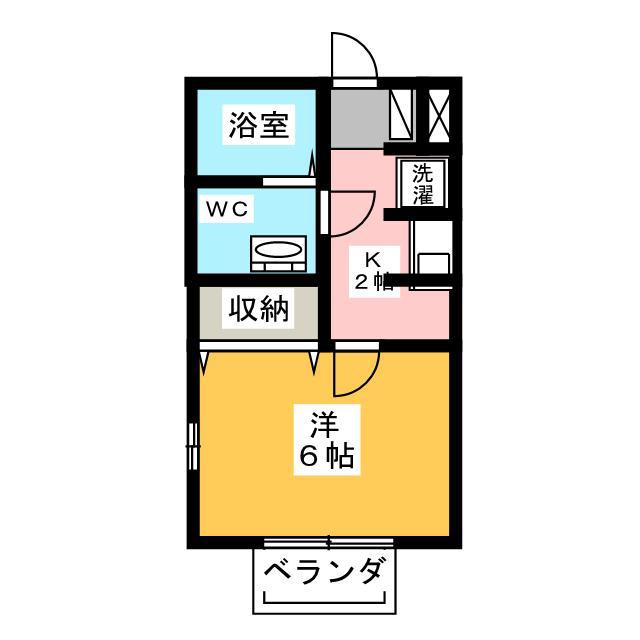 シエルクレール(1K/1階)の間取り写真