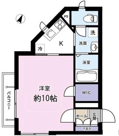 エスポワールSAKAI(1K/2階)の間取り写真