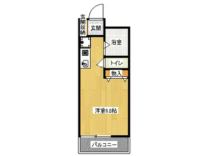 コージーハウス(1K/2階)の間取り写真
