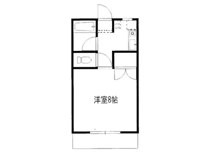 フラワーウエーブ(1K/2階)の間取り写真