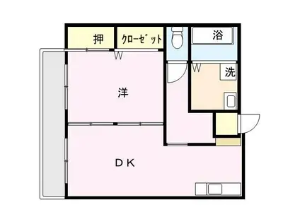 マルベリープレーンハイツ(1DK/5階)の間取り写真