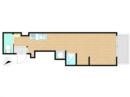 馬場ビル(ワンルーム/2階)の間取り写真