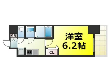 ファステート大正駅前トロフィ(1K/3階)の間取り写真