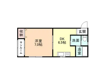 A-LIFE町村(1DK/1階)の間取り写真