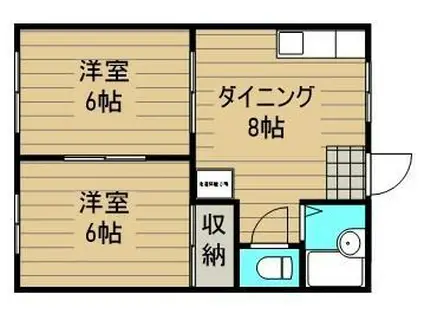 アメニティ北本庄(2DK/1階)の間取り写真