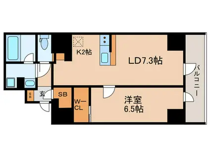 VORT飯田橋レジデンス(1LDK/11階)の間取り写真