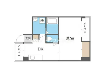 ドムス門真(1DK/4階)の間取り写真