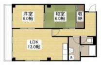 SINCE1(2LDK/3階)の間取り写真
