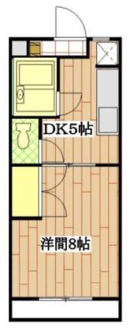 メゾーネマルクI(1DK/3階)の間取り写真