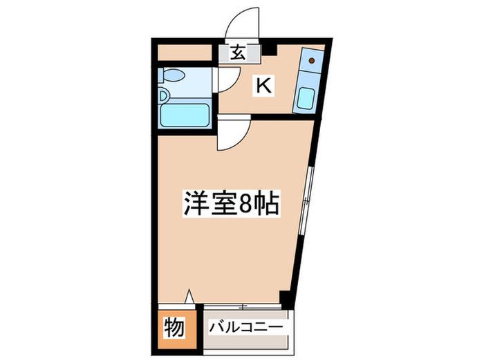 ロータリー41(1K/3階)の間取り写真