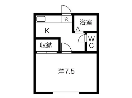 コーポアイ(1K/2階)の間取り写真