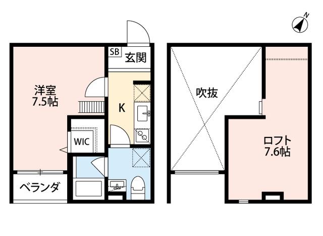 PLEASURE KOBE(1K/1階)の間取り写真