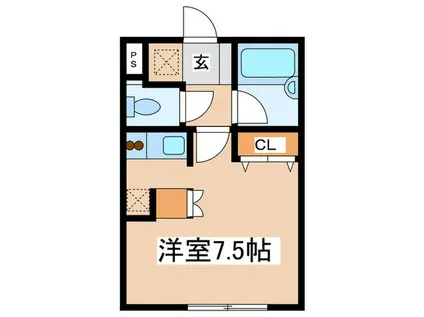 佐藤マンション(ワンルーム/1階)の間取り写真