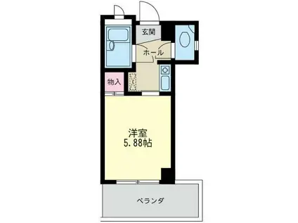 コスモAOI長後(1K/3階)の間取り写真